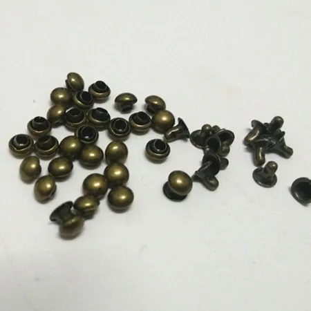 

DIY200Sets 4mm Accessories Antique Brass Mushroom Rivets Leather Craft Punk Studs Shipping Free