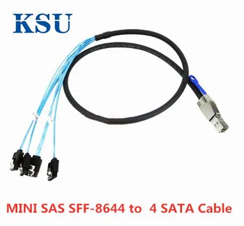 

External Mini SAS HD SFF-8644 to 4 SATA 7Pin 6Gbps Hard Disk data server Raid Cable 1m