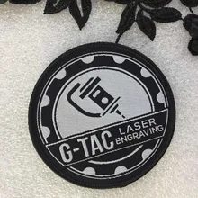 100 шт/партия индивидуализированные тканые этикетки крючки назад/бумажная подложка/Железо на патч высокого качества значки на одежду сумки для одежды DIY