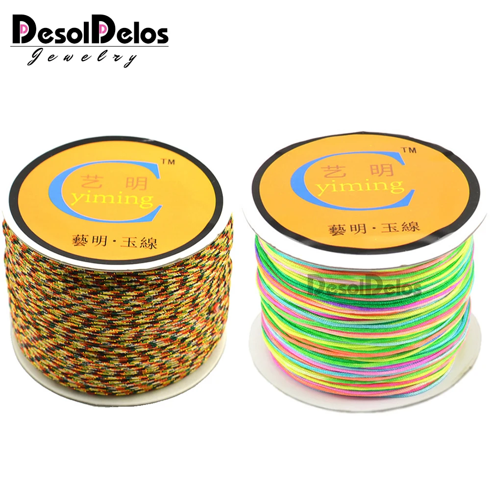 

High Quality 100M/Spool 0.8mm 1mm 1.5mm 2mm Cotton Cord Nylon Cord Thread String DIY Beading Braided Bracelet Jewelry Making