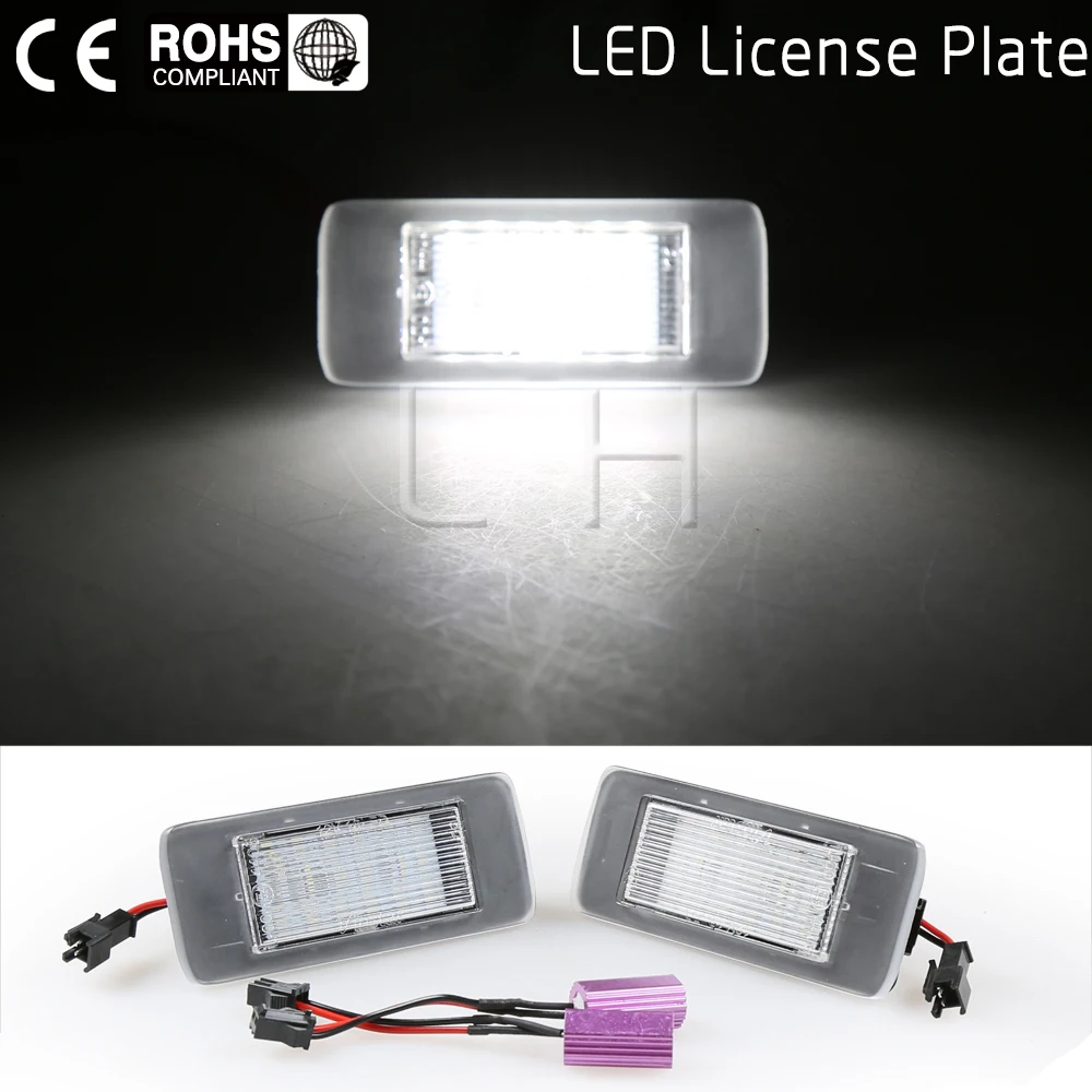 Pair 18 SMD 12V Tail LED Number License Plate Light Bulbs Canbus fit