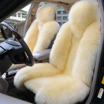 

1 Pcs Pure Wool Car Seat Cushion Thick Warm Car Mat Soft Warm Plush Seat Cover for Winter Seat Cushion Cov
