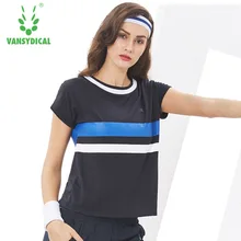 Новые спортивные футболки женские спортивные рубашки для йоги с принтом из хлопка дышащие фитнесс пробежки с коротким рукавом