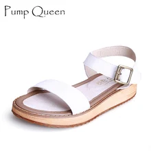 Sandals Women White Woman Sandalias Platform Women Sandals 2016 Summer Shoes Buckle Plus Size 43 42 Zapatos Mujer