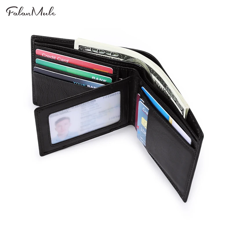 

Falan Mule New Leather Men Wallet Business Brand Luxury Cowhide Wallets Short Male Money Purse Mature Man Bifold Purse 2054-45