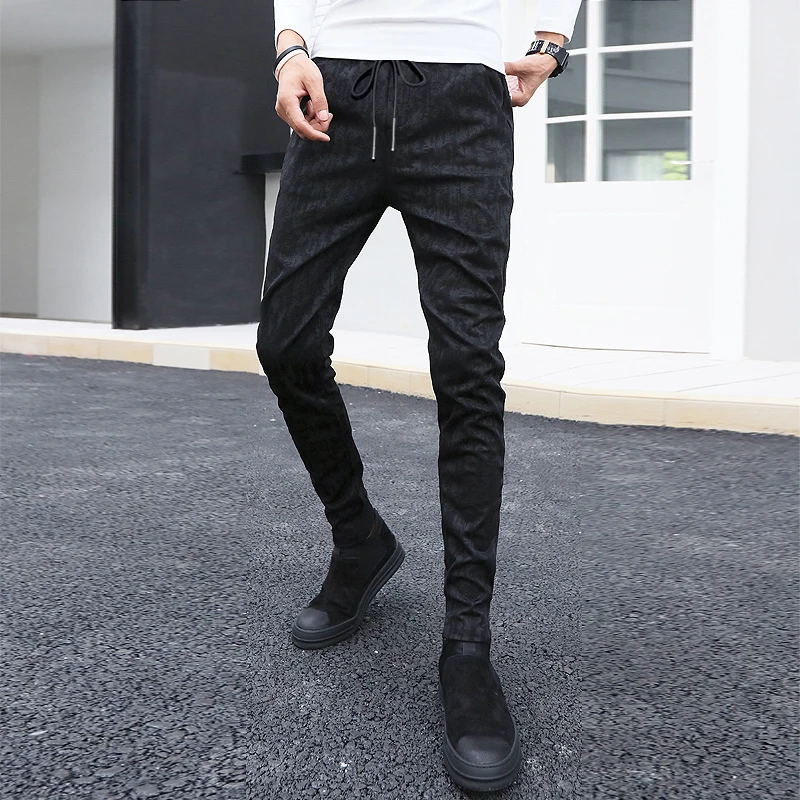 2018 Latest Style Casual Pants Men Quality Stretch Trousers Male Black ...