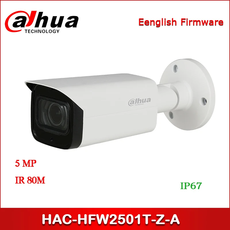 Dahua HAC HFW2501T Z A 5MP Starlight HDCVI IR Bullet камера 2 7 13 5 мм моторизованный объектив Встроенный