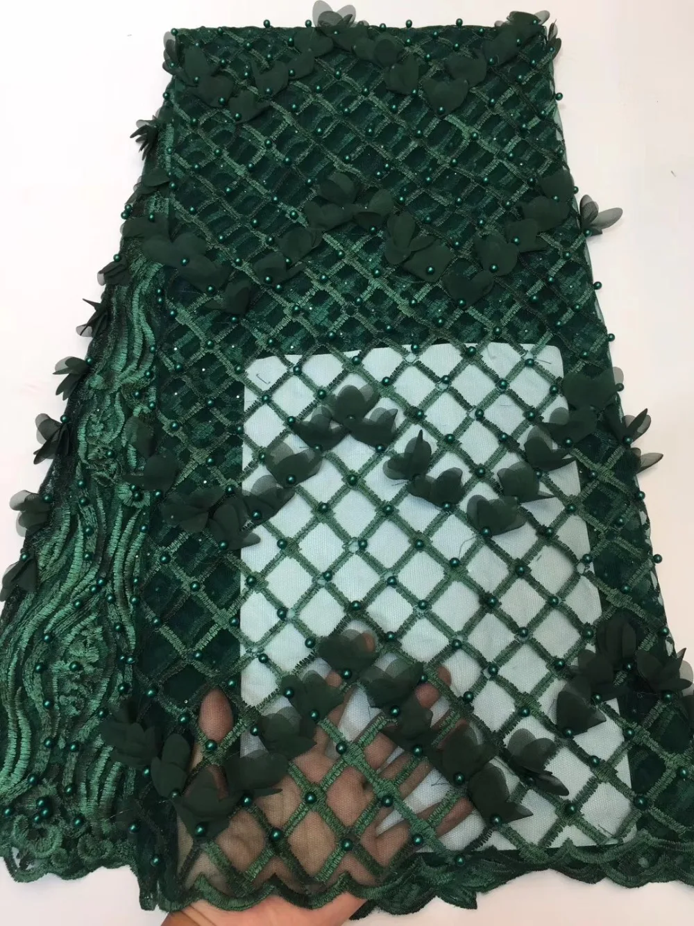 2019 Latest French Nigerian Laces Fabrics High Quality Tulle African Wedding Lace ML7376 | Дом и сад