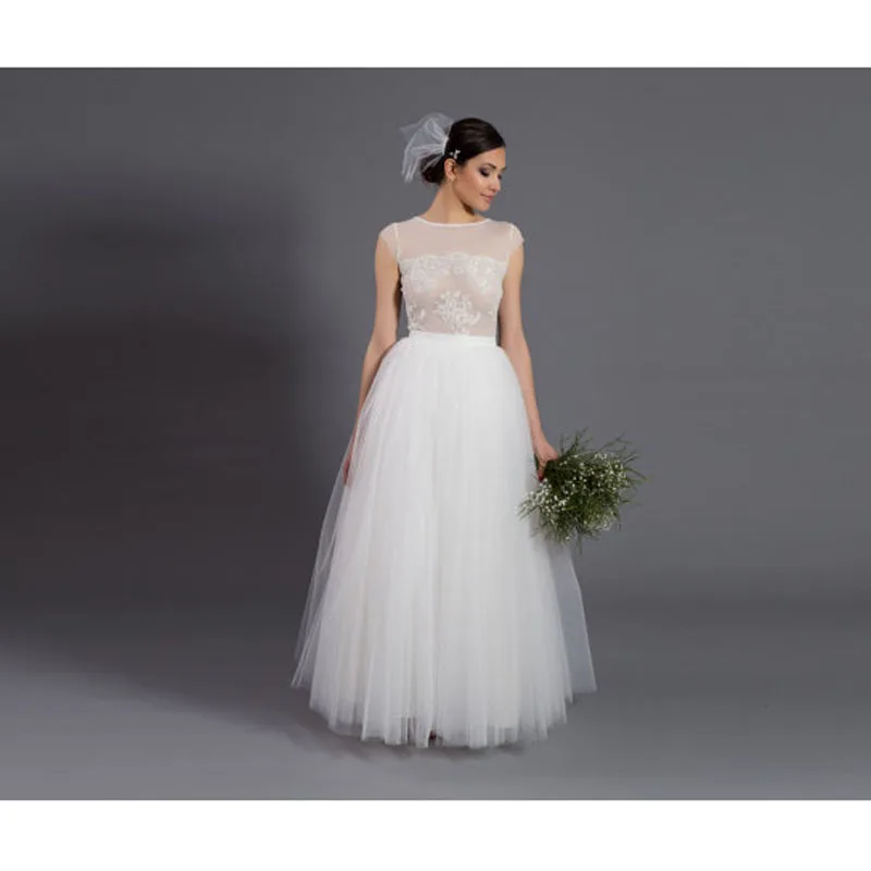 gonna tulle bianca lunga