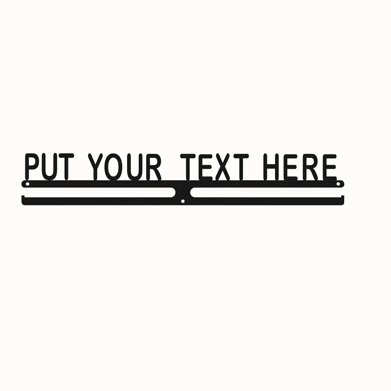 1 bar custom text Медаль держатель медаль Вешалка - Цвет: 1 bar custom text