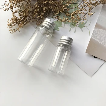 

10/20ML Small Shampoo Travel Makeup Refillable Bottles Empty Jar Cosmetic Containers Glass Sample Bottle With Aluminium Cap