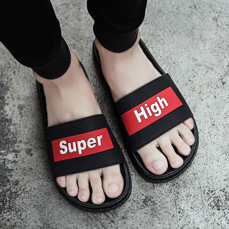

Men Slippers Outdoor Fashion Summer Slippers Beach Slides Indoor Bathroom Slippers Male Slides Flip Flops Slip On Male Slide