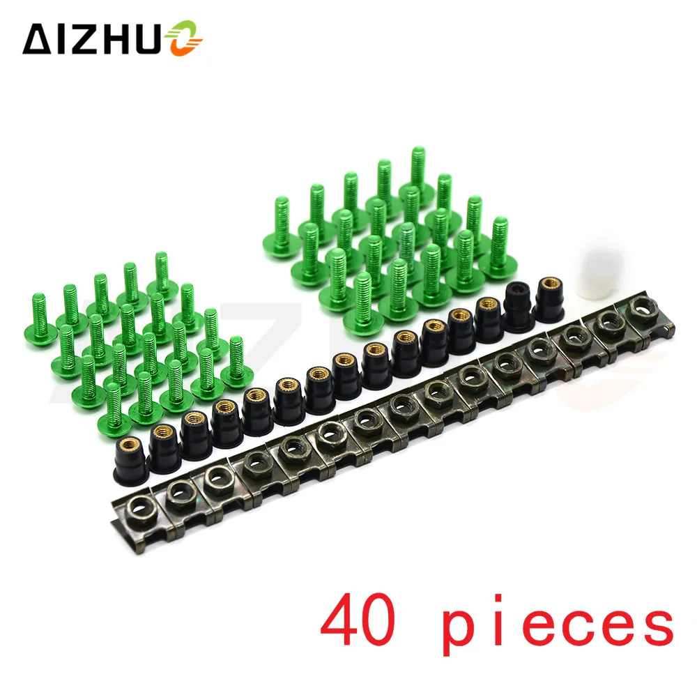 Universal Motorcycle Windscreen Screws Fairing Bolts for KAWASAKI NINJA 650R ZX-6 ZX9R ZXR400 ZZR600 VERSYS 1000 Z1000 ZX10R 12R