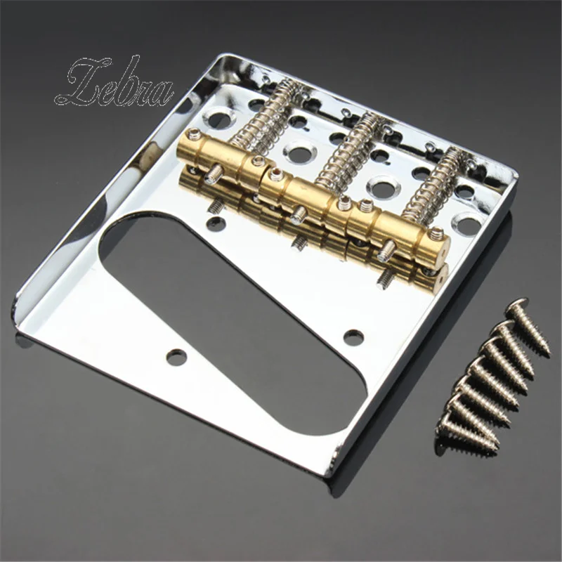 Guitar Tailpiece Vintage 3 Saddle Bridge Singal Coil Copper Tailpiece