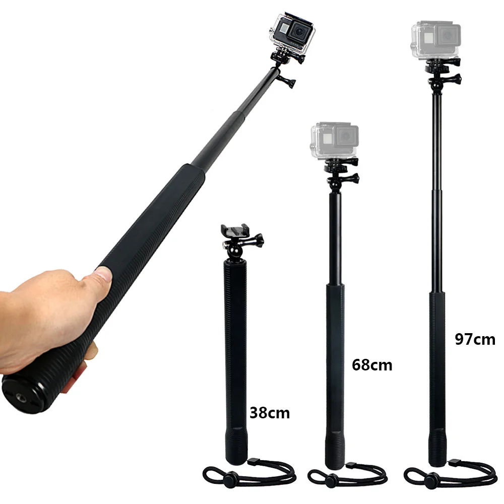 Новый удлинитель для селфи Go Pro Hero 8 El Grande палка монопод GoPro 7 6 5 4 Session Yi 4K