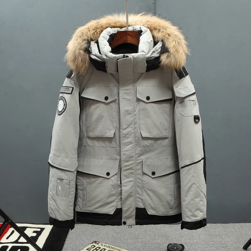 2018 HOT New Winter Parka 90% White Duck Down Men Down Jacket Real Rabbit Raccoon Hood Men's Down Coat Good Quality 2018 HOT New Winter Parka 90% White Duck Down Men Down Jacket Real Rabbit Raccoon Hood Men's Down Coat Good Quality