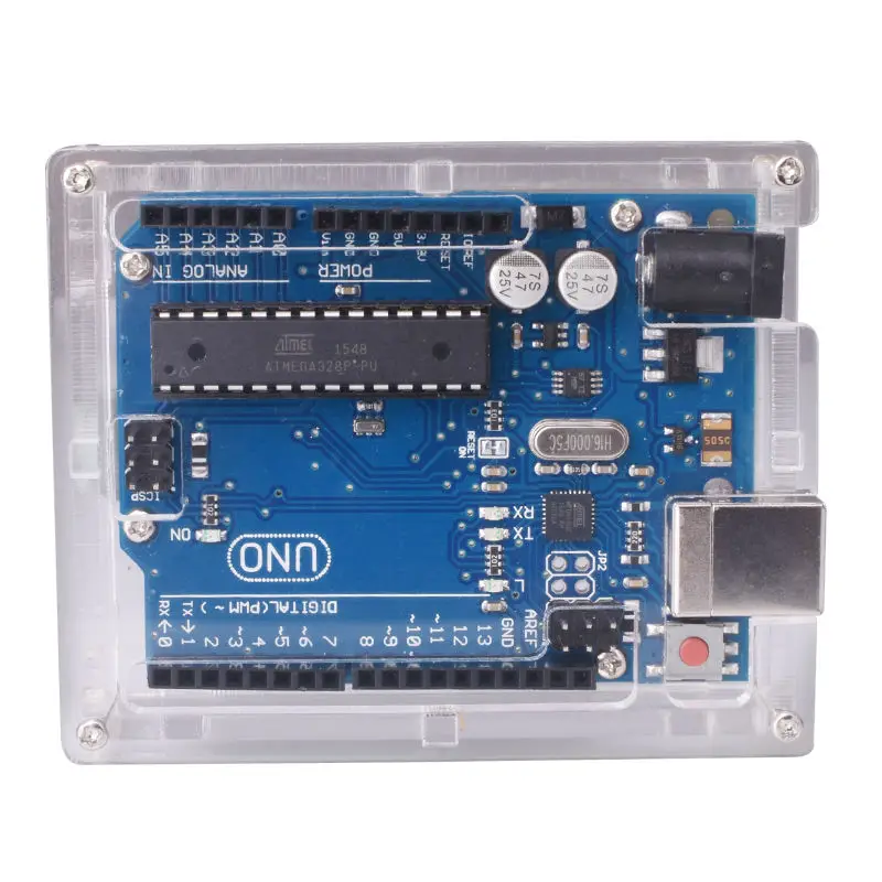 Прозрачный защитный чехол Glyduino Box для Arduino Uno R3|Изоляционные материалы и элементы|