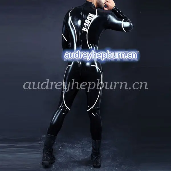 

Latex Rubber Men Handsome Racing Suit Bodysuit Catsuit Size XXS-XXL