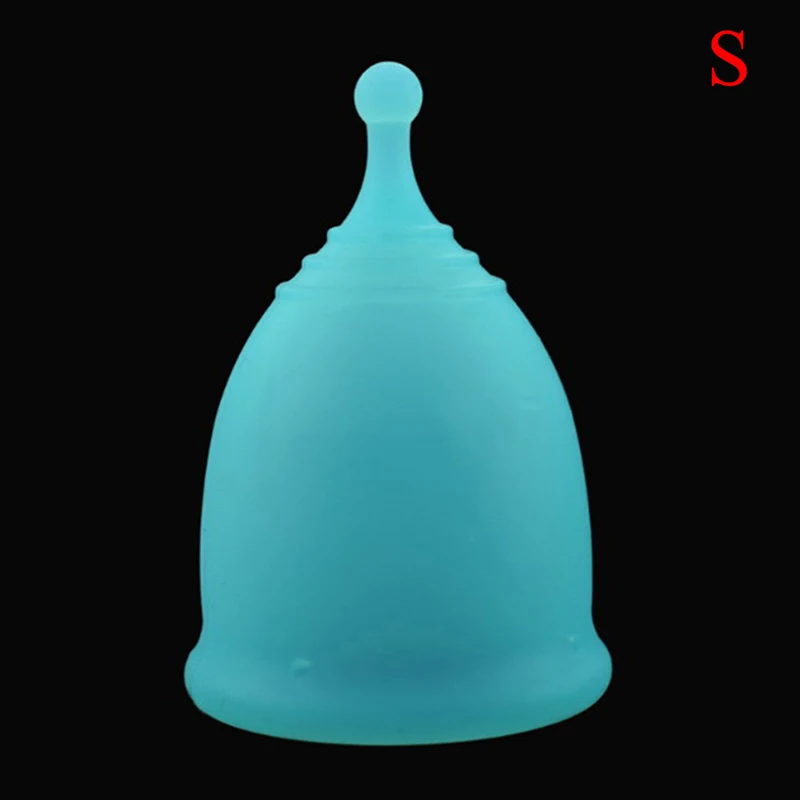 1 шт Силиконовая менструальная чашка, медицинский класс, мягкая Лунная Дамская гигиеническая чашка, многоразовые чашки, Размеры S/L, случайный цвет