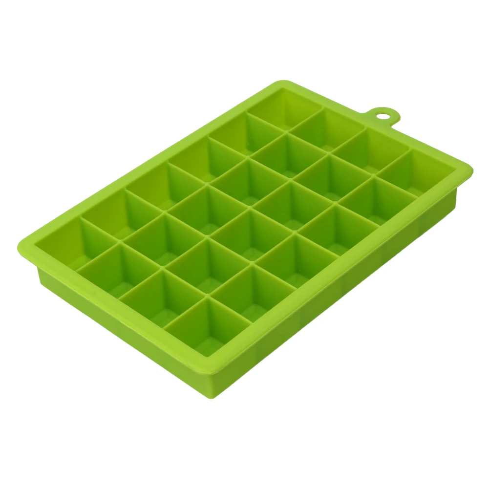 DIY Silicone Ice Cube Mold Square Shape Ice mold 24 Cube Ice Tray Fruit Ice Cream Maker Kitchen Bar Drinking Accessories 5 Color 26