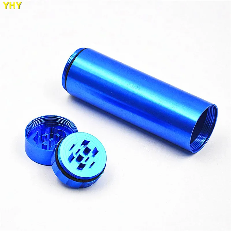 Dugout with grinder Cigarette Case Holder Aluminum Pocket Composite Cigarette Case04