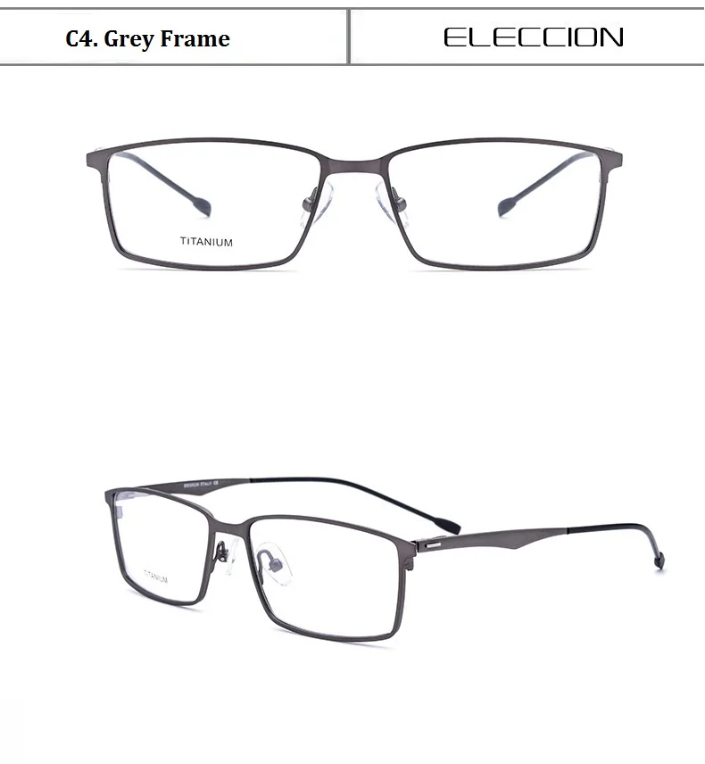 ELECCION высокого класса ультра-тонкий титановый сплав полная оправа бизнес близорукость очки мужские Оптические очки по рецепту оправа