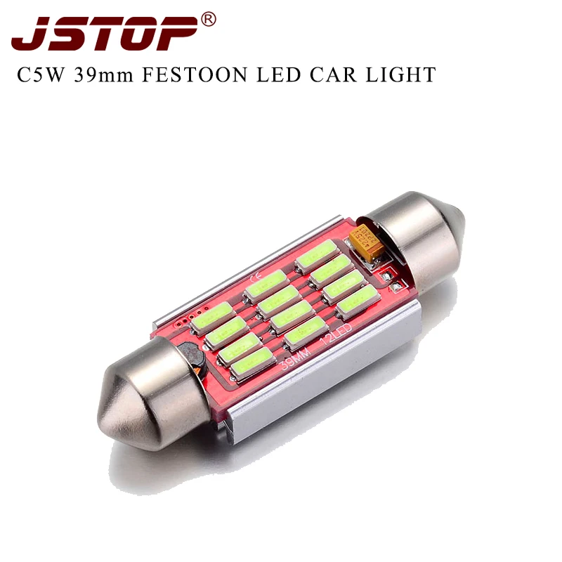 JSTOP high quality reading Lights c5w led 39mm car festoon canbus 4014smd super bright Interior
