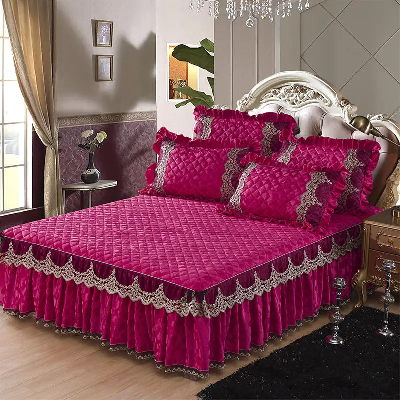 1 шт роскошное кружевное постельное покрывало высокого качества принцесса набор постельного белья разнообразие стилей - Цвет: 06