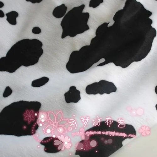 

Cow Print Short Pile Faux Fur Fabric Sofa Cushion Cosplay Clothes Sold By The Yard Free shipping!!