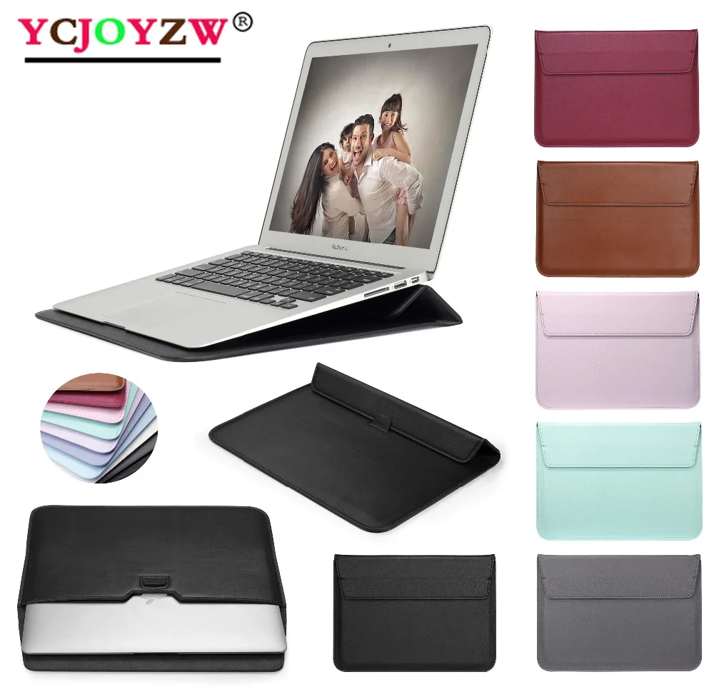 

Leather Envelope Sleeve Bag Case For Macbook Air 13 Pro Retina 11 12 13 15-YCJOYZW-Notebook Laptop Cover For Macbook 13.3 inch
