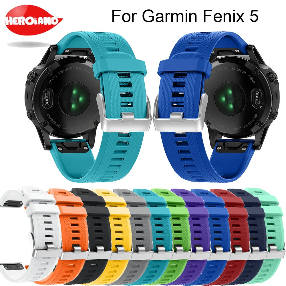 12colors Soft Silicone Replacement wristband font b Watch b font Band bracelet strap for Garmin Fenix