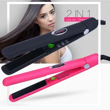 Керамика Инструменты для укладки ИК бигуди для волос Wand Утюги Регулируемое Отопление выпрямитель отрицательных ионов выпрямления волос Flat Iron