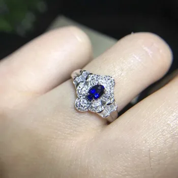 

2018 Qi Xuan_Fashion Jewelry_Dark Blue Stone Elegant Rings_S925 Solid Sliver Dark Blue Fashion Rings_Manufacturer Directly Sale