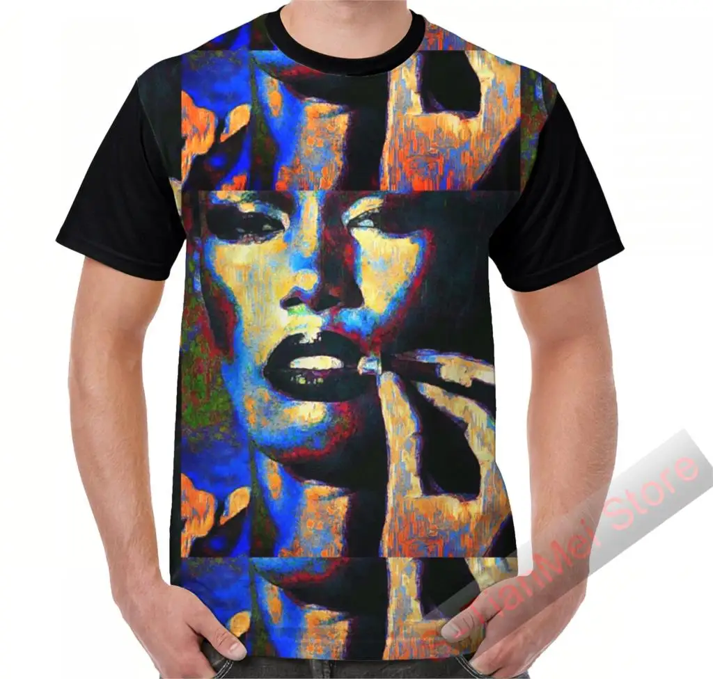 Summer Graphic t shirt men tops tees Grace Jones printed women funny T-Shirt Short Sleeve Casual tshirts | Мужская одежда