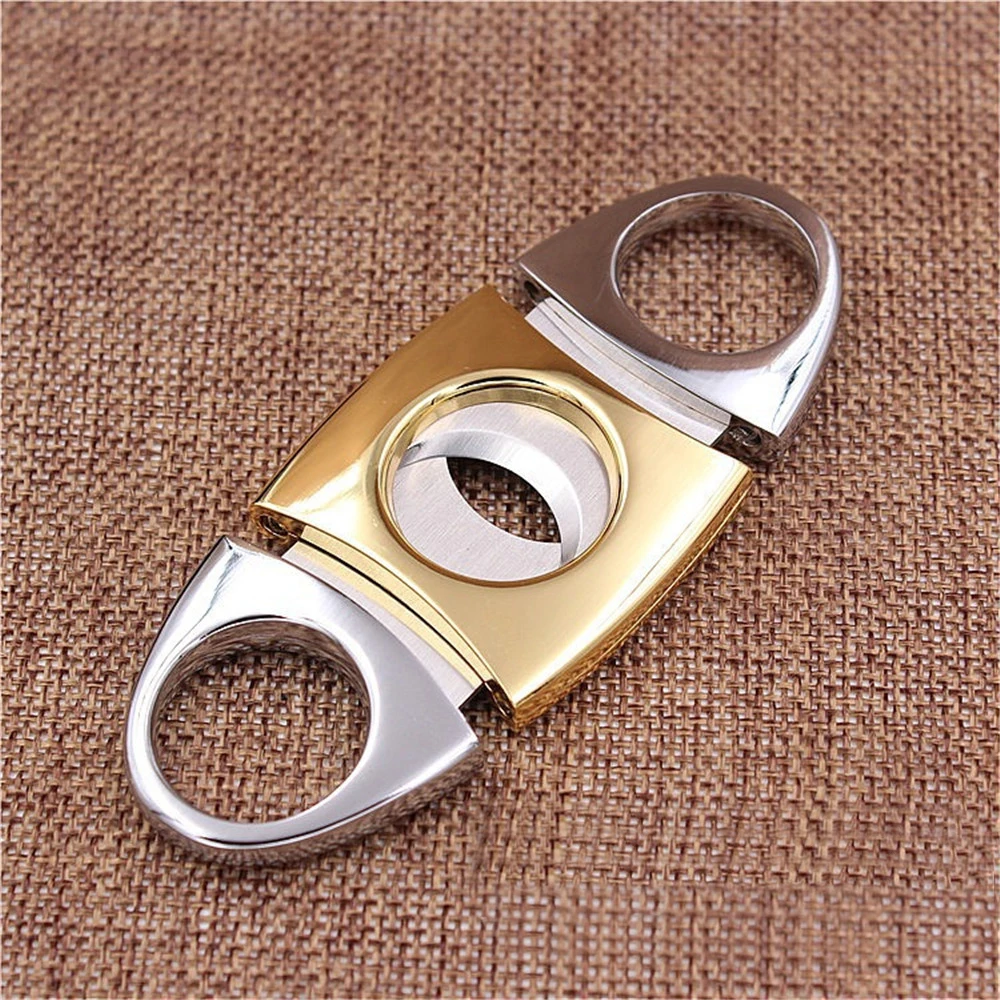 

1 Pcs Cigar Cutter Brand New Stainless Steel Metal Classic Cigar Cutter Guillotine With Gift Box Christmas Cigar Gift