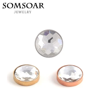 

Somsoar Interchangeable Magnet My Coin with Clear Glass Extra Small Disc Coin fit Leather Warp Cambio Bracelet Necklace 10pcs