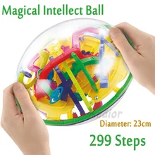 299 уровень умный волшебный шар 3D волшебный лабиринт мяч Детский развивающий IQ баланс игрушка игра Рождественский подарок на год