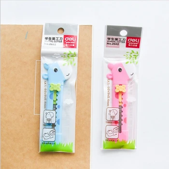 

4Pcs Creative Giraffe Utility Knife Paper Cutter Cutting Paper Razor Office Stationery Escolar Papelaria School Supply E2070