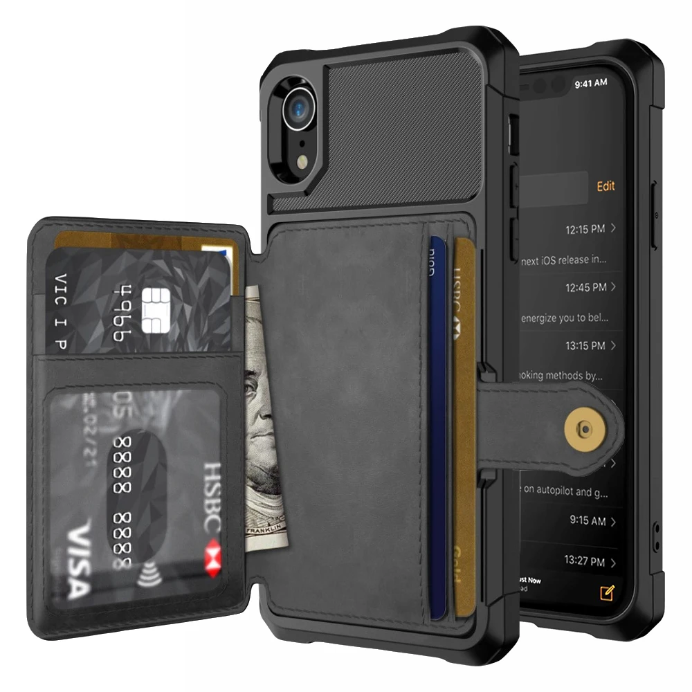 

Luxury PU Leather Wallet for iPhone XS XR XS Max 7 8 6 6S Plus Cases Wallet Flip Cover Buckle for Apple iPhone XR XS X Fundas