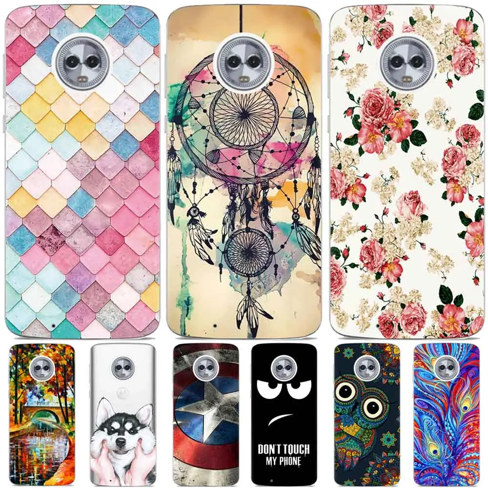 

For Motorola Moto G6 plus case Moto G6 case silicone soft TPU cartoon Animal painting cover for Motorola Moto G6 play case funda