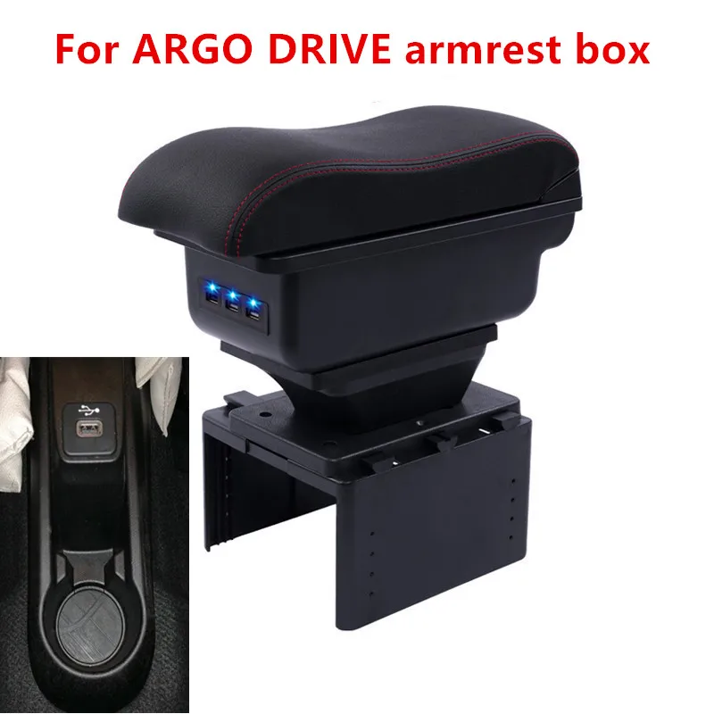 

For ARGO DRIVE armrest box central Store content Storage box Seat armrest box with cup holder ashtrayinterface car parts