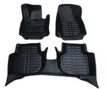 Envío libre personaliza coche tapetes alfombras pie conjunto absorción de choque de cuero alfombra antideslizante durable para passat lavida polo cc