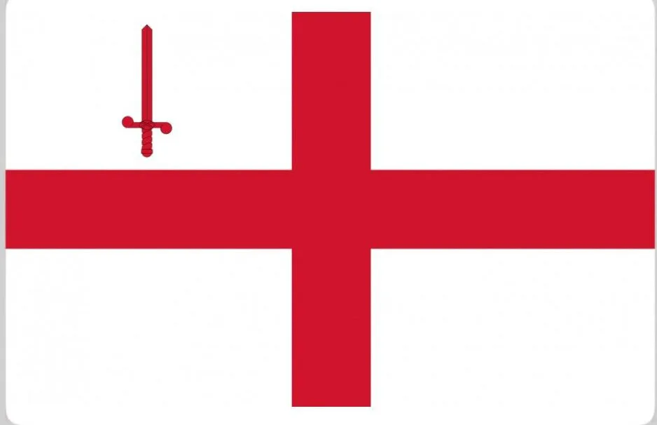 England, City Of London Grommets Large Indoor Outdoor Flag 3' x 5