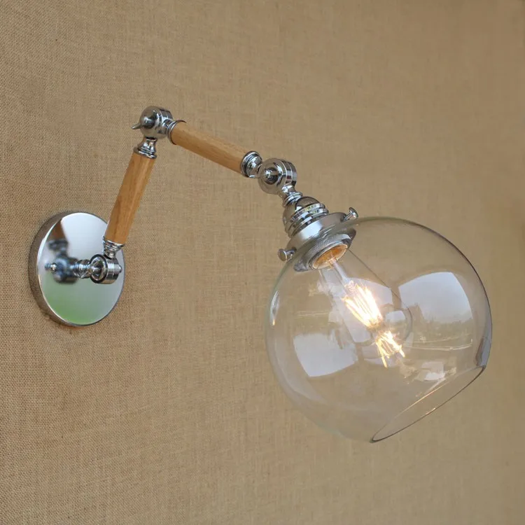 Wood Wall Sconces Antique Loft Industrial Wall Light Vintage Swing Long Arm Lamp Wood Wall Sconces Antique Loft Industrial Wall Light Vintage Swing Long Arm Lamp