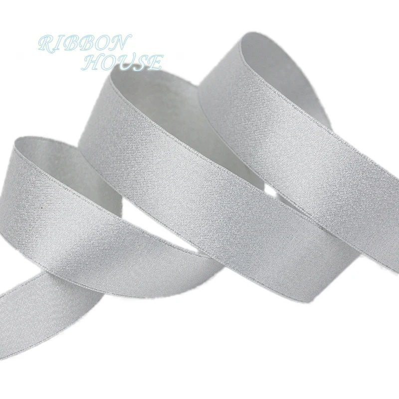 5-meters-lot-25mm-White-Silver-shiny-double-face-satin-ribbon-gift-wedding-ribbons (1)