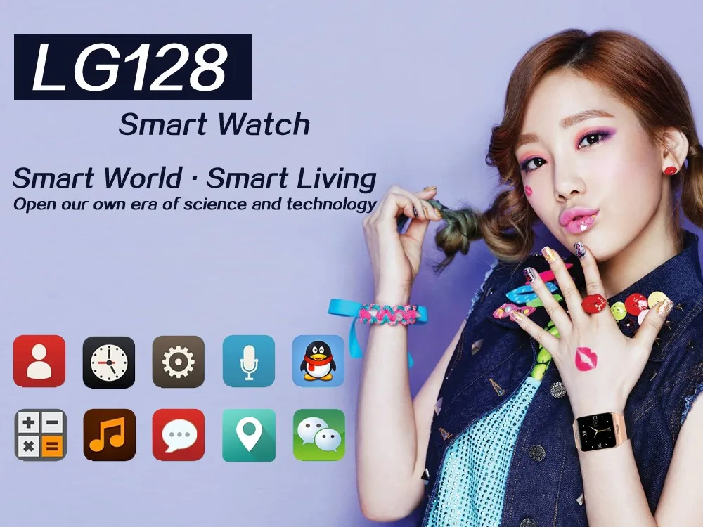 

Smart Watch LG128 SmartWatch wearable with NFC,GPS Support SIM Card 1.3mp Camera Remote Capture Sleep Monitor Wristwatch xiao mi