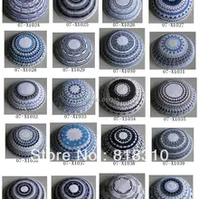 Высокое качество ручной вязки YARMULKE KIPPAH смешанные цвета Цена за штуку