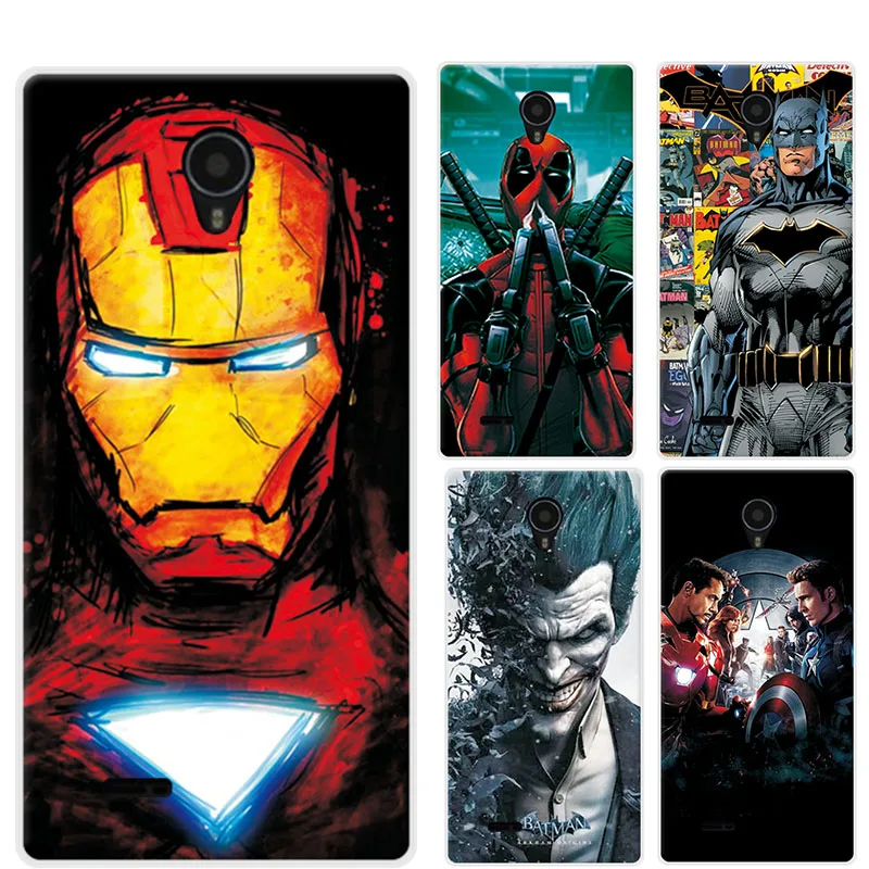 

Charming Painted Case Cover For Micromax Q415 4.5 inch Marvel Avengers Captain America Deadpool Funda For Micromax Q415 Phone