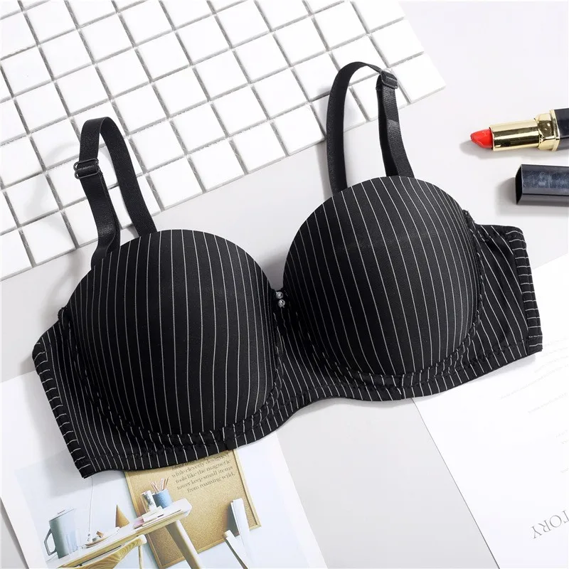 Deruilady New Bra Half Cup Underwire Push Up Bras For Women Breathable Thin Cup Stripe Comfort Women Sexy Lingerie Soft Bras Deruilady New Bra Half Cup Underwire Push Up Bras For Women Breathable Thin Cup Stripe Comfort Women Sexy Lingerie Soft Bras