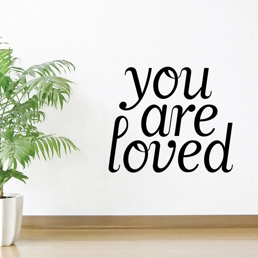 You Are Loved Wall Decals Home Love Wall Stickers Quotes for Living